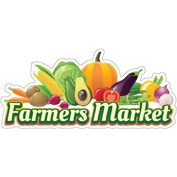 Signmission Farmers Market Decal Concession Stand Food Truck Sticker, 24" x 10", D-DC-24 Farmers Market19 D-DC-24 Farmers Market19 - main